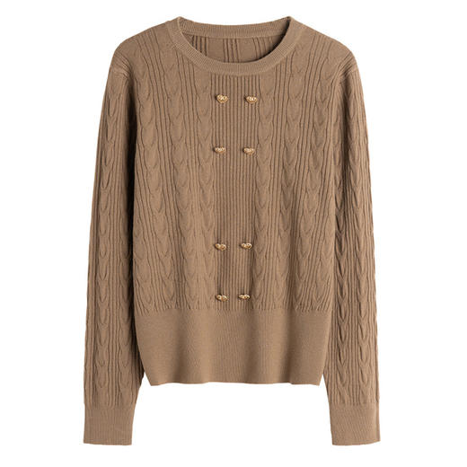 早春新款，别致漂亮上衣长袖针织衫女短款小个子毛衣低领打底衫CC-MY-9096 商品图4