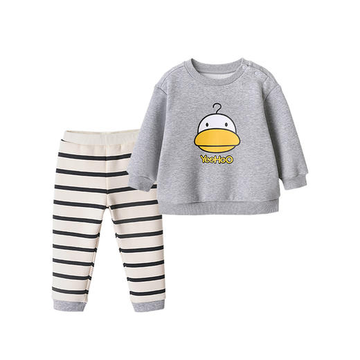 【IP联名】英氏儿童套装男童女童针织加绒卫衣套装秋季款YRABJ32032A YRABJ32033A 商品图5