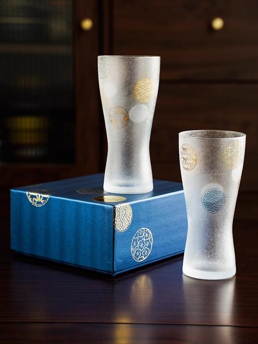 aderia日本进口石冢硝子日式玻璃水杯樱花杯子礼盒无铅精酿啤酒杯 商品图3