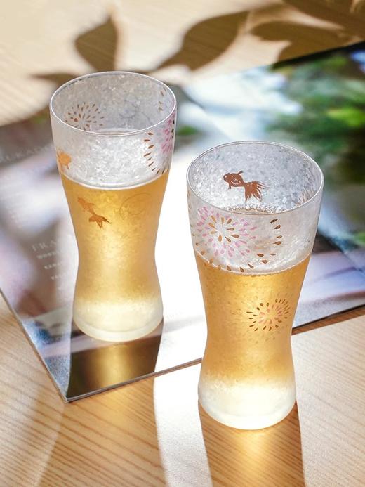 aderia日本进口石冢硝子日式玻璃水杯樱花杯子礼盒无铅精酿啤酒杯 商品图0
