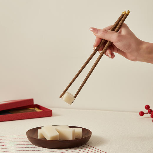 初心| 合金鸡翅木筷祥云鱼尾招财猫5双装 商品图3