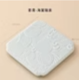 影青海棠瑞浪糕点盘