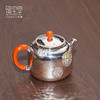 臻宝堂银壶9999纯银泡茶壶纯手工錾刻花卉小壶四季平安家用足银养生茶具 德钟四季平安-重约123g 容量约150ml 商品缩略图1