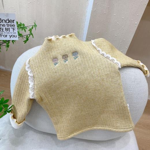 【加绒点缀，温柔陪伴周身!】女童加绒毛衣打底衫春秋季新款，儿童女宝宝冬装半高领加厚保暖衫上衣，将成为您孩子冬季衣橱中的必备单品! 商品图7