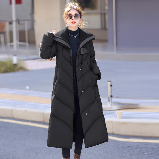 ALBB-90白鸭绒羽绒服女秋冬季2023年新款时尚洋气高端奢华中长款高级感 商品图5