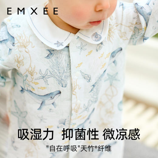 【宝宝服饰】嫚熙婴儿连体衣丝麻弹力棉亲肤柔软衣服 商品图2