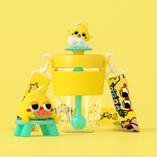 🌻【coco mango夏日狂欢吸管杯】✨1、硅胶级玩偶防尘塞 可爱安心 🌸食品接触用硅胶 2、550ml大容量，🍒 商品图2