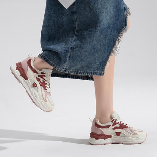 ZHR老爹鞋女2024春季新款百搭休闲松糕底耐磨低帮撞色拼接厚底休闲鞋 商品图7