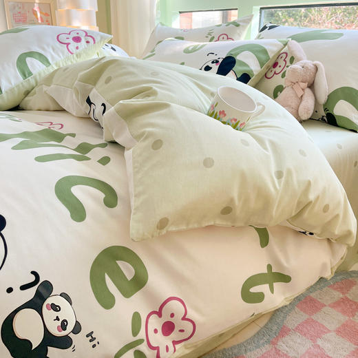 自然醒纯棉床上四件套全棉公主花被套床单宿舍床品三件套女NH149 商品图5