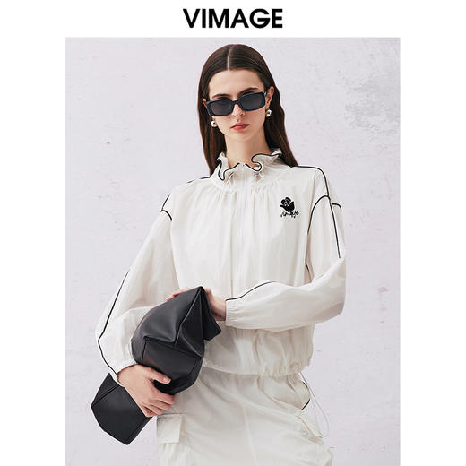 VIMAGE纬漫纪春季新款显瘦休闲外套V2103712 商品图3