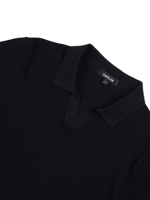 callisto藏青棉混纺短袖T恤 STTSS038C 商品图1