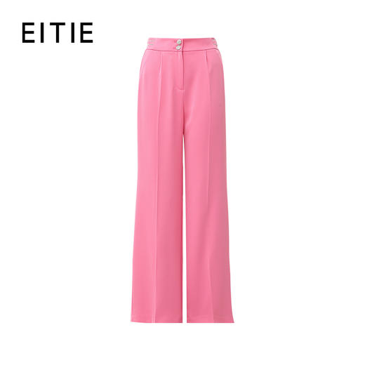 EITIE爱特爱春季新款气质通勤百搭显瘦高腰直筒裤子7705414 商品图12