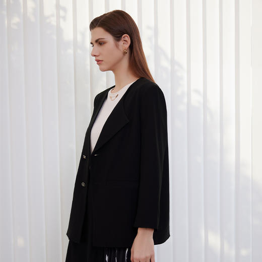 【两粒扣西装外套】24年春季新款女士时尚通勤外套V领两粒扣西装外套 商品图2