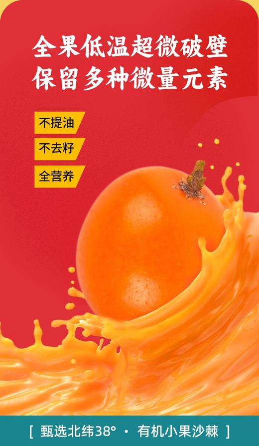 宋家沟 铝箔袋沙棘有机原浆2kg500ml*4 商品图3