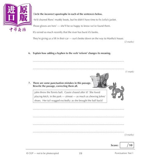 【中商原版】英国原版CGP教辅 KS3拼写标点和语法10分钟测试 KS3 Spelling Punctuation Grammar 10 Minute Tests 商品图4