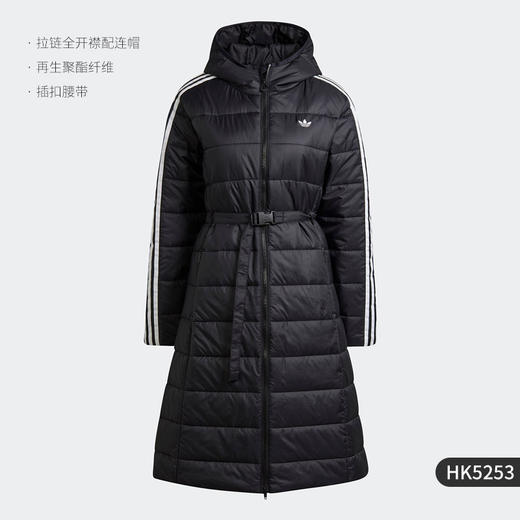（YY）adidas/阿迪达斯  三叶草女子运动中长款连帽棉服 HK5253 商品图5