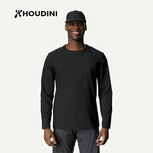 HOUDINI胡丁尼 Cover Crew 守护 男款户外舒适速干长袖T恤258694 商品图4