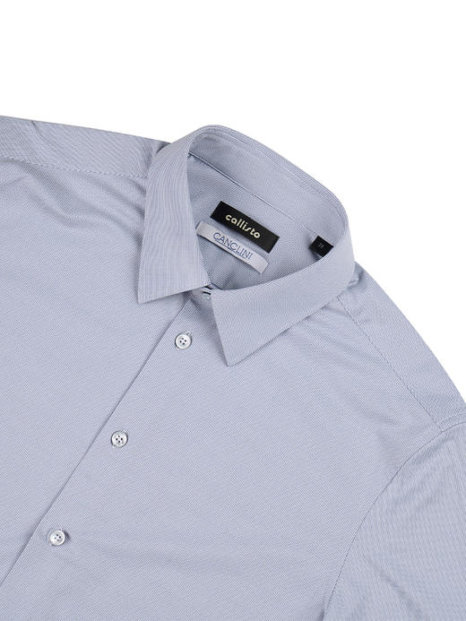 callisto蓝色弹力混纺长袖衬衫 STSTL206C 商品图1