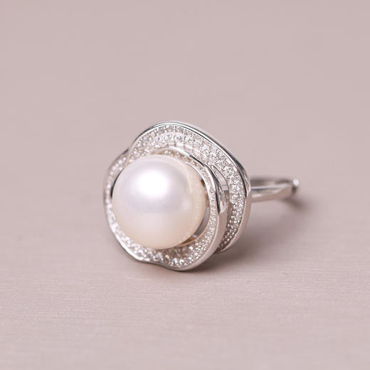 美裕 银 925淡水珍珠戒指11-12mm 107815 开口戒 商品图2