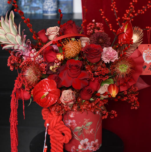 《福气满满》中号冬青粉菠萝大花蕙兰年宵花 商品图4