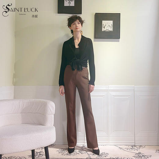 SAINT L’UCK/圣媛女装时尚微喇休闲裤SA124C05 商品图0