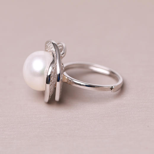 美裕 银 925淡水珍珠戒指11-12mm 107815 开口戒 商品图4