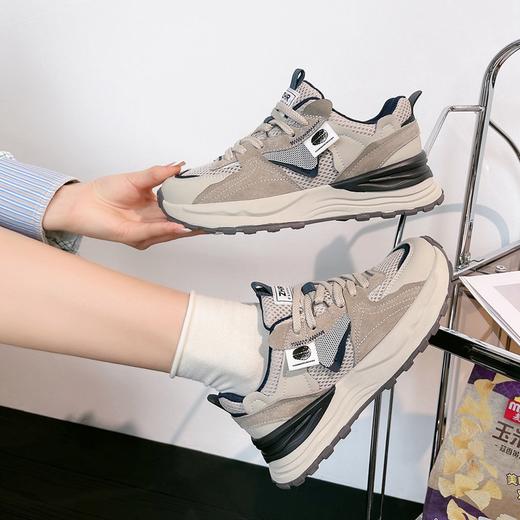 ZHR休闲鞋女鞋2024春季新款时尚百搭减龄清透网面厚底舒适女鞋 商品图2