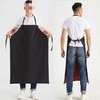 防水防油围裙 1条 食堂餐饮厨房工作服耐酸碱水产家用男女皮围裙 商品缩略图2