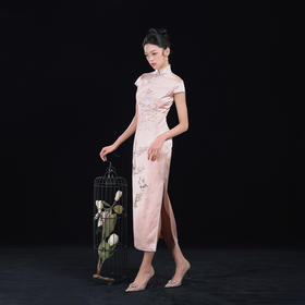 【明星同款】荷言HEYEN 锦上书 亭台楼阁卷云兔纹刺绣旗袍新娘敬酒服