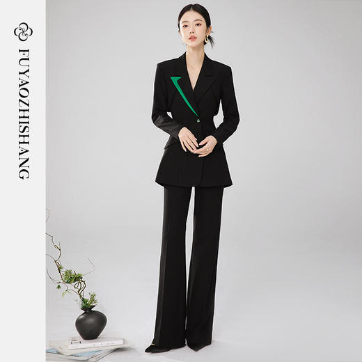 扶摇 国风西装套装女2024早春新款女装职场大女主气质工作服 商品图0