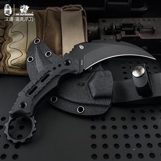汉道【洛克爪刀】DC53钢户外小弯刀荒野求生防身小刀锋利高硬度随身刀战术爪刀 商品图6