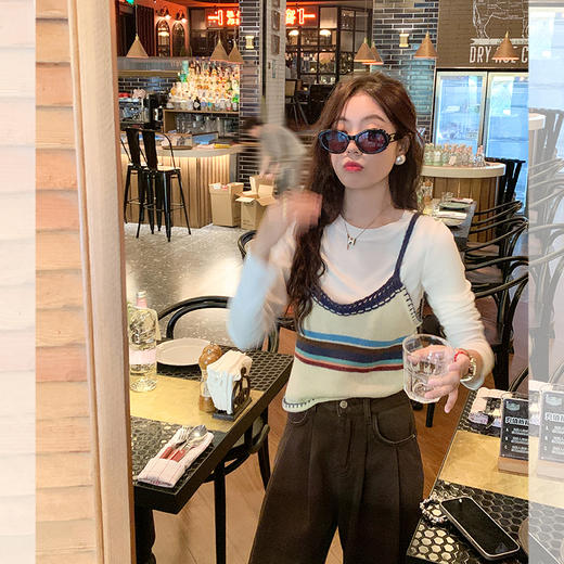 <曾小咸推荐>  【叠穿敲nice】毛织吊带背心 商品图1