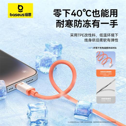 倍思 防冻系列 快充数据线 USB to iP 2.4A 2m 丹霞砂岩 商品图1