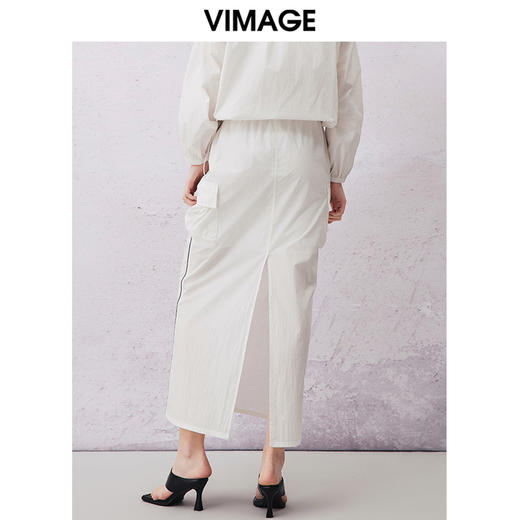 VIMAGE纬漫纪春季新款时尚休闲高腰显瘦半身裙V2106712 商品图4