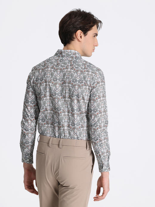 callisto绿色棉混纺休衬长袖 STCSL138C 商品图2