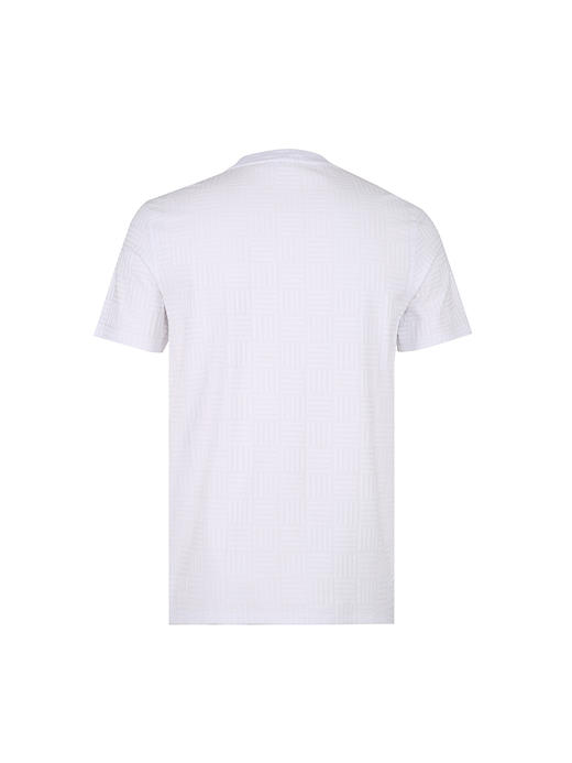 callisto白色弹力棉基础圆领短袖T恤 STTSS132T 商品图2