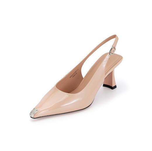 westory春季新款中跟尖头后空细带皮鞋W24AH5725123 商品图1