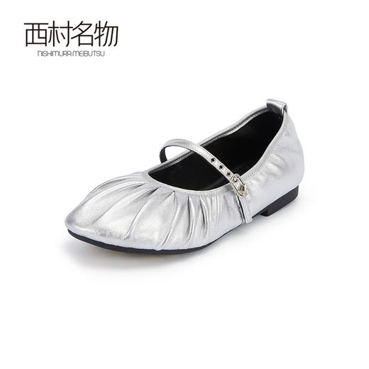 西村名物2024春季新款复古气质单鞋女浅口温柔法式玛丽珍鞋X24AE10491 商品图1