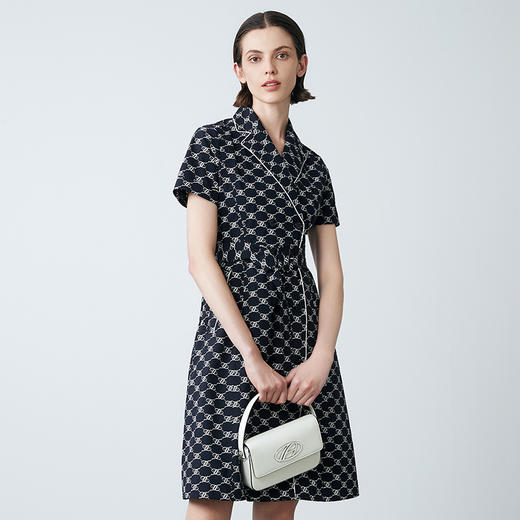 EITIE爱特爱夏季新款气质翻领复古修身外套两穿（连衣裙）7704405 商品图2