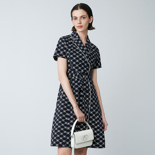 EITIE爱特爱夏季新款气质翻领复古修身外套两穿（连衣裙）7704405 商品图3