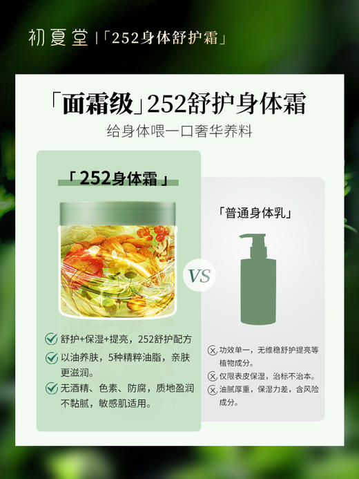 初夏堂252甜扁桃身体霜润肤乳全身补水保湿滋润秋冬持久留香 商品图1