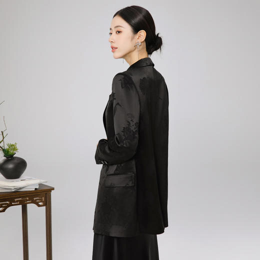 扶摇 春秋西服外套女新中式休闲宽松刺绣国风高级感西装上衣 商品图5