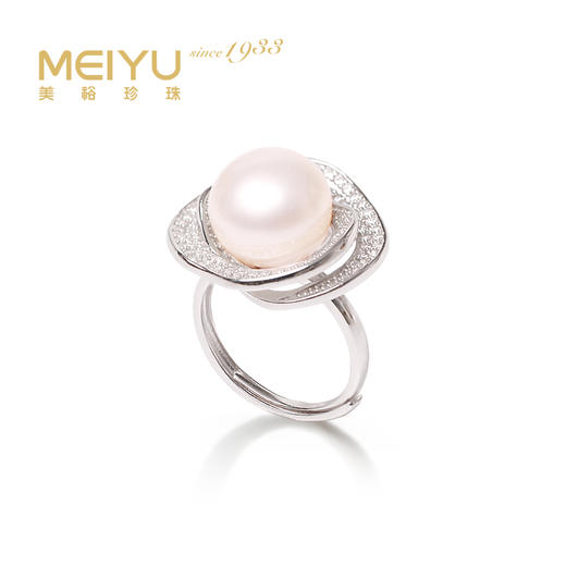 美裕 银 925淡水珍珠戒指11-12mm 107815 开口戒 商品图0