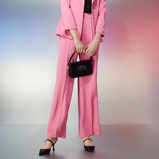 EITIE爱特爱春季新款气质通勤百搭显瘦高腰直筒裤子7705414 商品图8