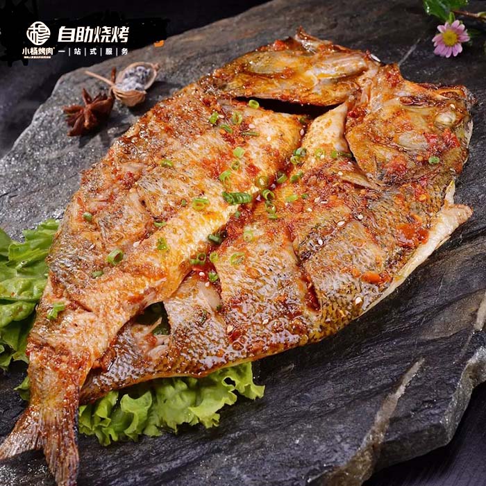 秘制浸香烤鲈鱼