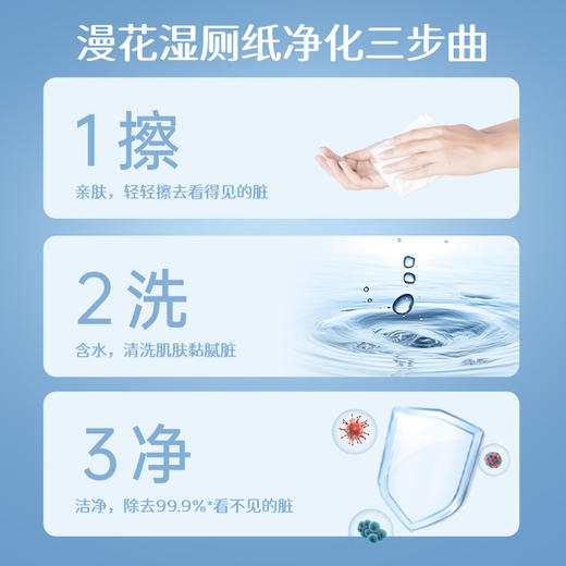 【漫花纸品】漫花湿厕纸5包家庭装厕用清洁纸私处擦拭男女专用湿厕巾卫生湿纸 商品图1