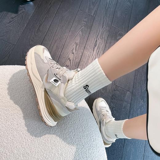 ZHR休闲鞋女鞋2024春季新款时尚百搭减龄清透网面厚底舒适女鞋 商品图7