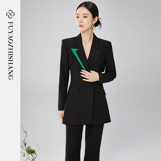 扶摇 国风西装套装女2024早春新款女装职场大女主气质工作服 商品图1