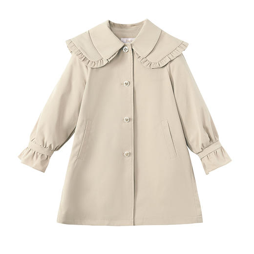 笛莎Deesha 童装女童外套2024春季新款中大童时尚风衣外套 商品图4