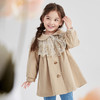 笛莎DEESHA童装女童2024春季新款网纱花边领风衣外套 商品缩略图0
